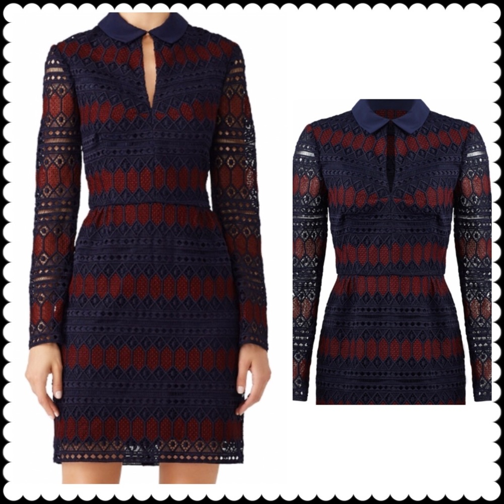 TRINA TURK Lave Colorblock Rodin Dress Sz 8